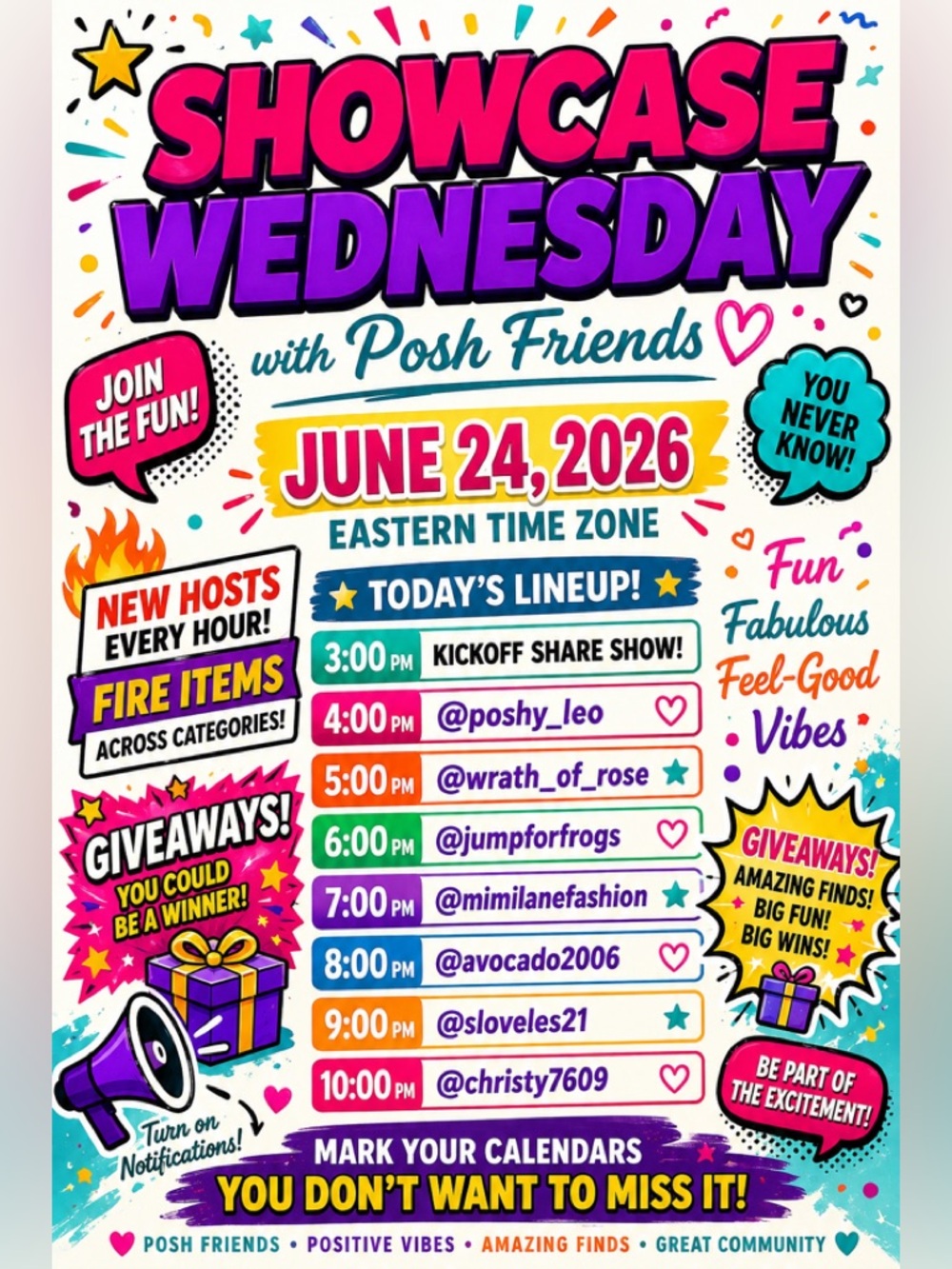 JUNE 24th SHOWCASE WEDNESDAY Raid Train Come JOIN US!!